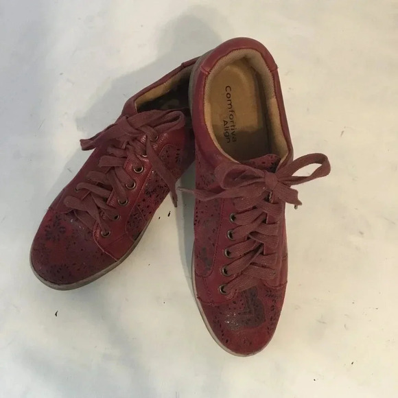 NWOT  Comfortiva Caledonia Memory foam Russet Red leather Women's Shoes Sz 9 M - Picture 6 of 12